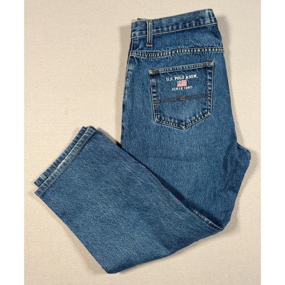 U.S. Polo Assn. Men's Jeans - Medium Wash - Size 34 x 30 - 100% Cotton Denim